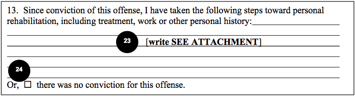 MN Expungement Petition Rehabilitation Portion